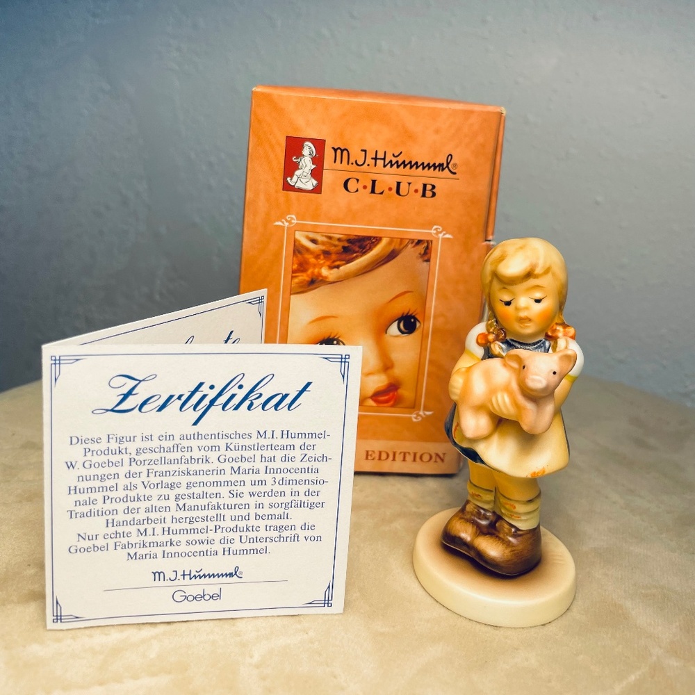 Goebel M.J. Hummel - Pigtails Vintage Porcelain Figurine